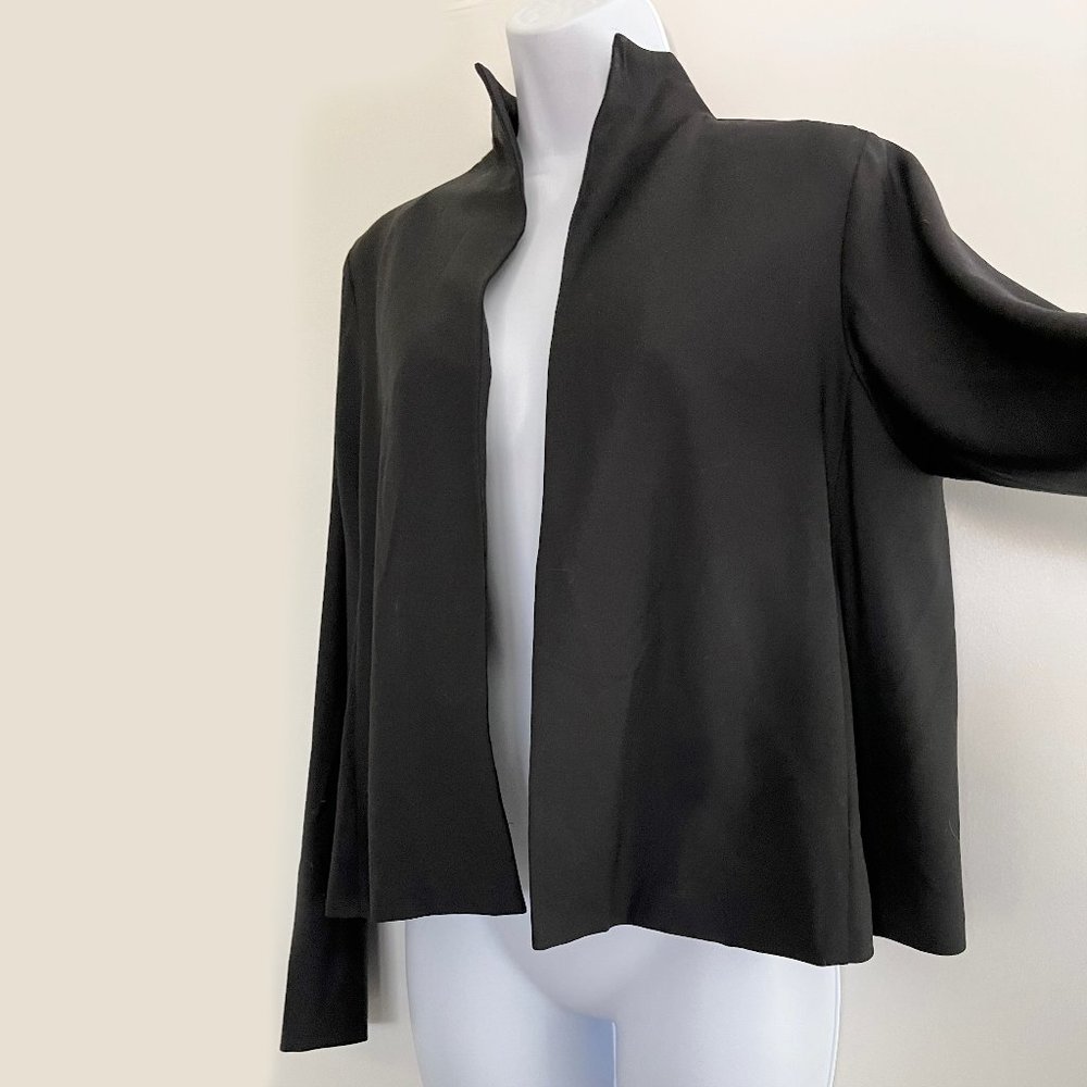 Eileen Fisher Stand Collar Swing Open Jacket - Picture 6 of 6